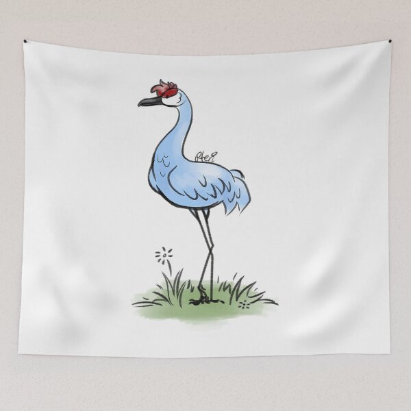 Item preview, Feral Crane Bird Vintage Biology Art designed and sold by euwqafalmgn5.