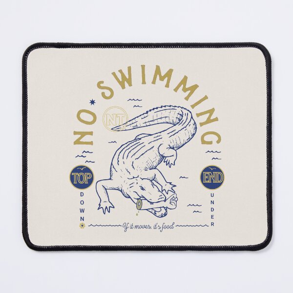 Item preview, No Swimming - If it moves, it's food - NT Top End Crocodile designed and sold by Corinne Alexa Jackson.