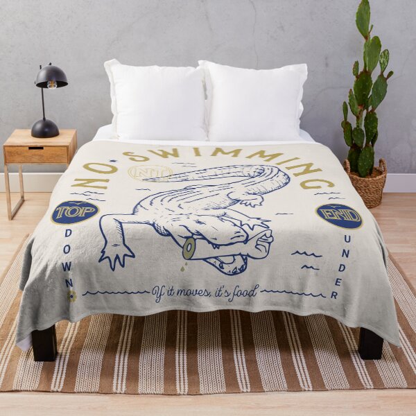 Item preview, No Swimming - If it moves, it's food - NT Top End Crocodile designed and sold by Corinne Alexa Jackson.