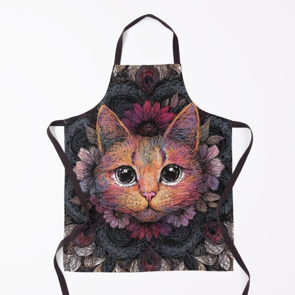 Item preview, Floral Mandala Art cat – Intricate Flower Mandala Design designed and sold by Anime9122.
