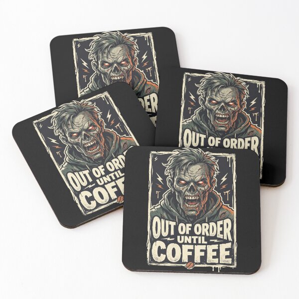 Item preview, Out of Order Until Coffee Zombie Design designed and sold by Quiet Chaos Club.