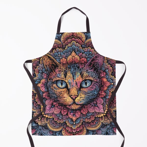 Item preview, Floral Mandala Art cat – Intricate Flower Mandala Design designed and sold by Anime9122.
