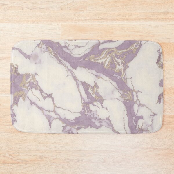 Item preview, White Cream Lavender Purple Marble Pattern designed and sold by burbankdesigns.