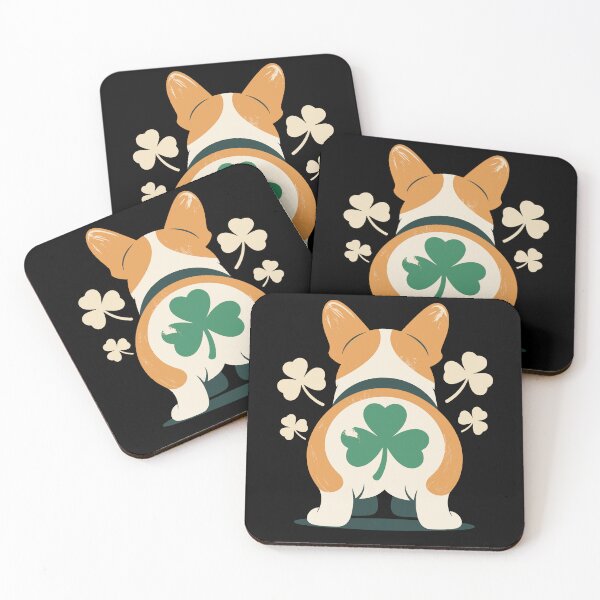 Item preview, Funny Corgi Dog Silhouette Shamrock Clover St Patrick's Day designed and sold by Dressed For  Duty.