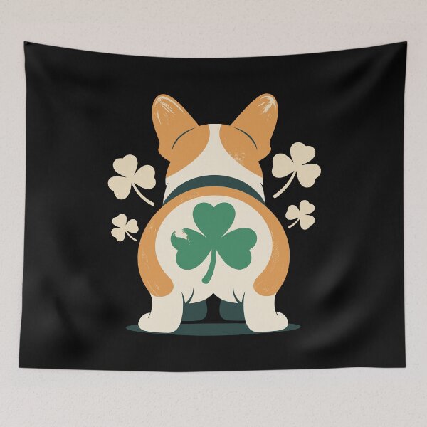 Item preview, Funny Corgi Dog Silhouette Shamrock Clover St Patrick's Day designed and sold by Dressed For  Duty.