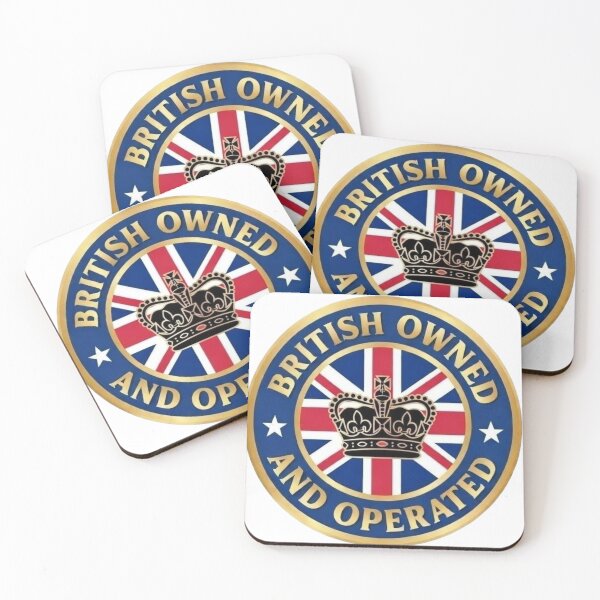 Item preview, British Owned and Operated  designed and sold by Kirrindy Designs.
