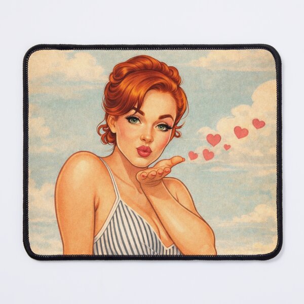 Item preview, Vintage Pin-Up Beach Kiss designed and sold by Hues of Bliss.