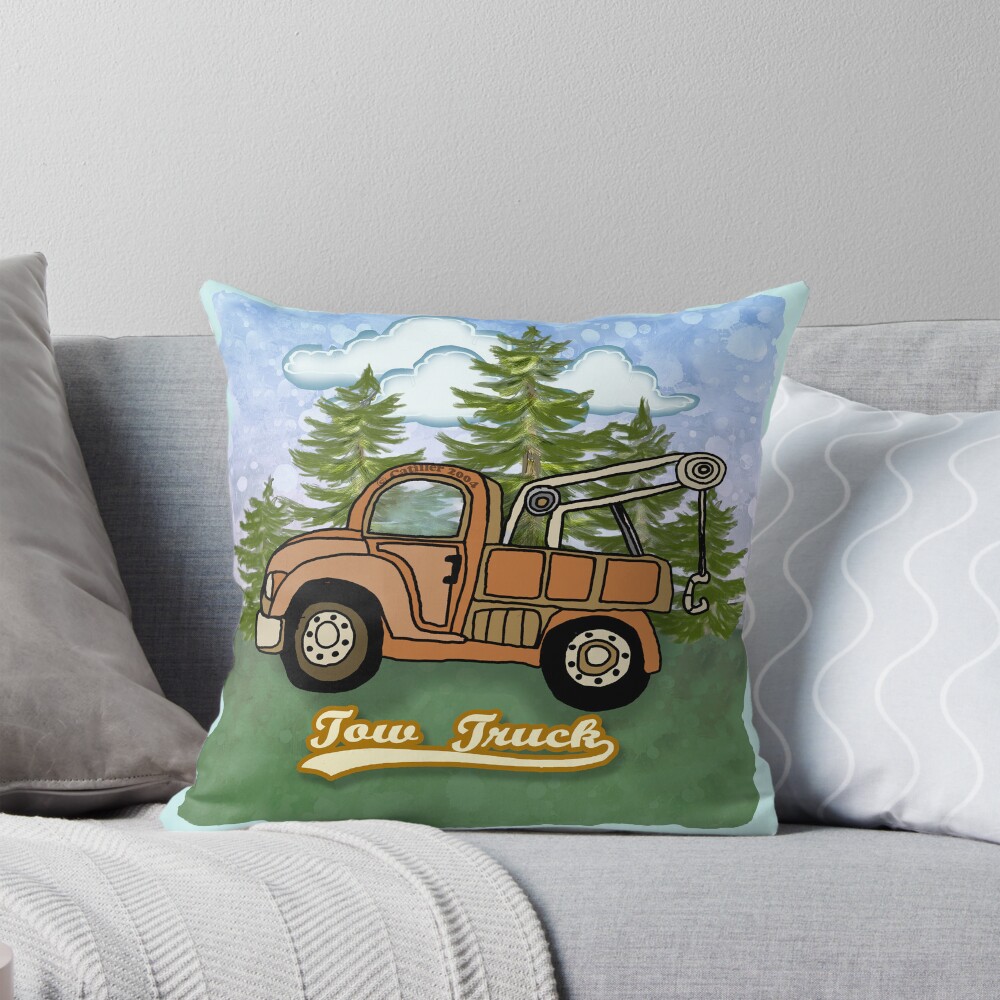 Tow Truck Pillow
