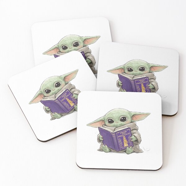 Item preview, BABY YODA READING PRIDE AND PREJUDICE designed and sold by LIS AND MELIVERSO.