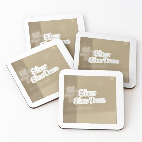 Item preview, Slow Down Aesthetic Sticker Minimal Calm Typography designed and sold by Femwealth.