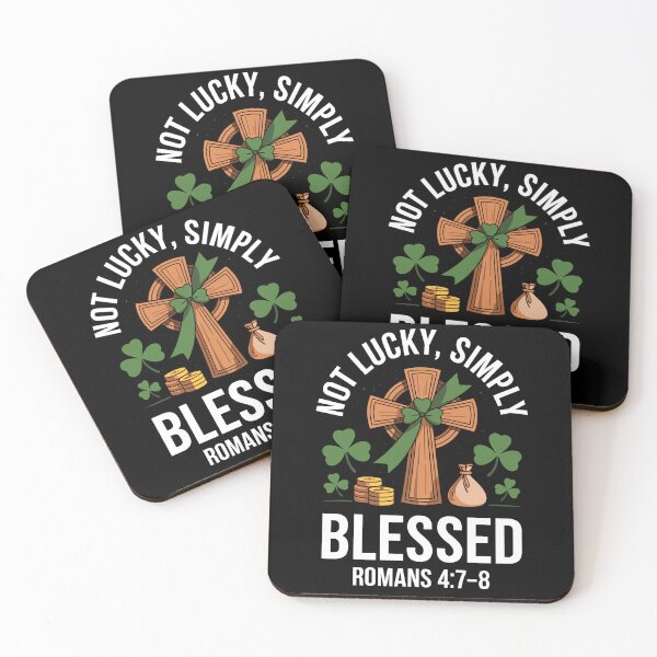 Item preview, Not Lucky Simply Blessed Religious Christian St Patricks Day designed and sold by Dressed For  Duty.
