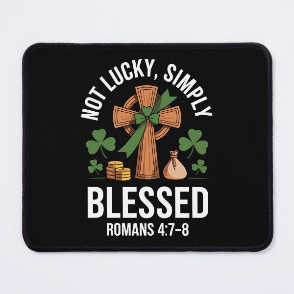 Item preview, Not Lucky Simply Blessed Religious Christian St Patricks Day designed and sold by Dressed For Duty.