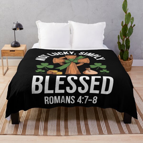 Item preview, Not Lucky Simply Blessed Religious Christian St Patricks Day designed and sold by Dressed For Duty.