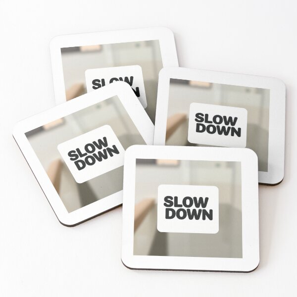 Item preview, Slow Down Aesthetic Sticker Minimal Calm Typography designed and sold by Femwealth.