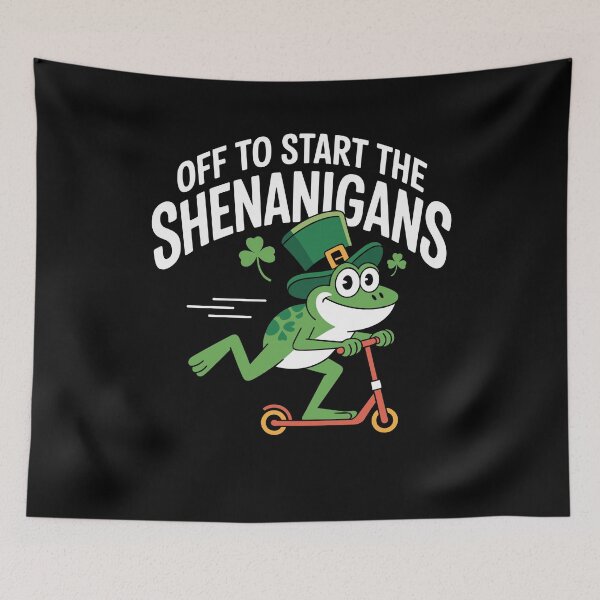 Item preview, Lucky Frog Meme St. Patrick Day Off to Start The Shenanigans designed and sold by Dressed For  Duty.