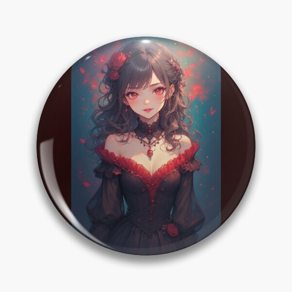 Item preview, Gothic vampire girl with red jewel designed and sold by ArtsJulian.