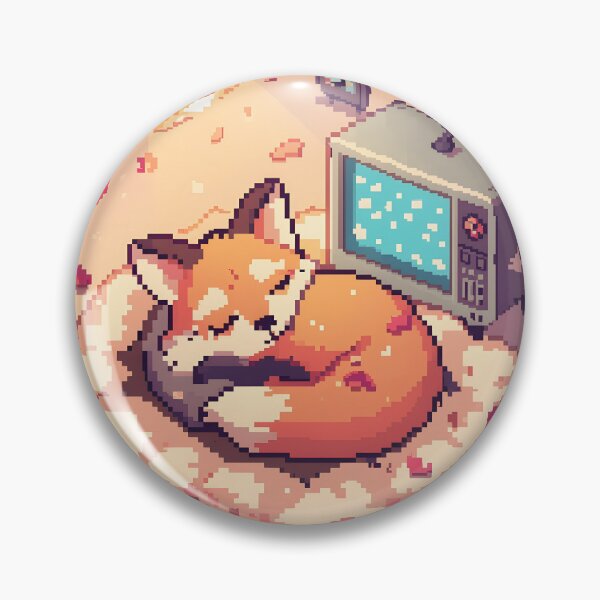 Item preview, Cozy Pixel Fox Gamer Nap designed and sold by ThePixelArchive.