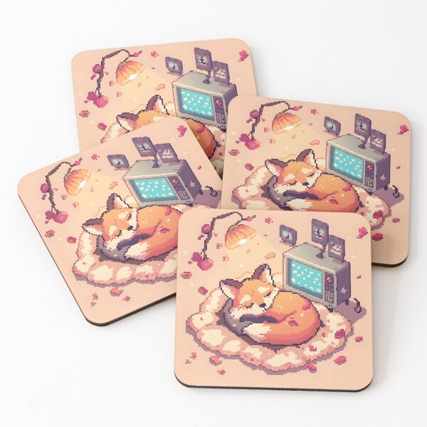 Item preview, Cozy Pixel Fox Gamer Nap designed and sold by ThePixelArchive.