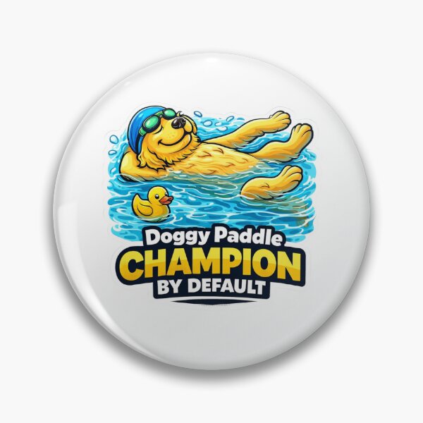 Item preview, Funny Golden Retriever Doggy Paddle Champion By Default T-Shirt designed and sold by Gentlestate.