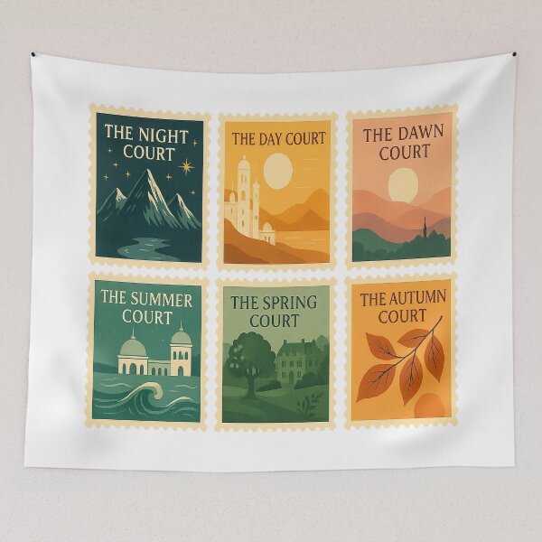 Item preview, The Courts Stamp Art | ACOTAR Inspired designed and sold by biblio_phile.
