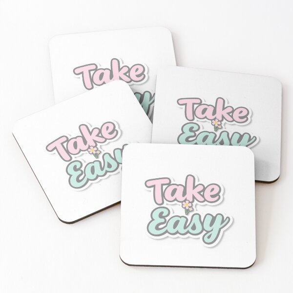 Item preview, Take It Easy Aesthetic Sticker Soft Pastel Self Care Quote designed and sold by Femwealth.