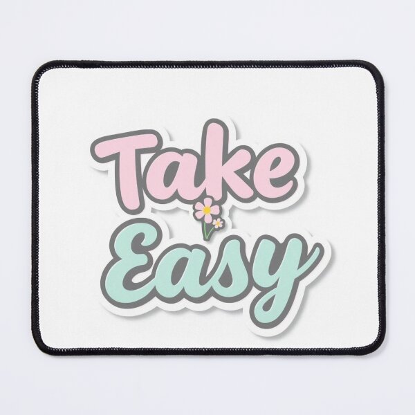 Item preview, Take It Easy Aesthetic Sticker Soft Pastel Self Care Quote designed and sold by Femwealth.