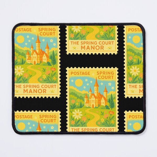 Item preview, Spring Court Manor | ACOTAR Postage Stamp Art designed and sold by biblio_phile.