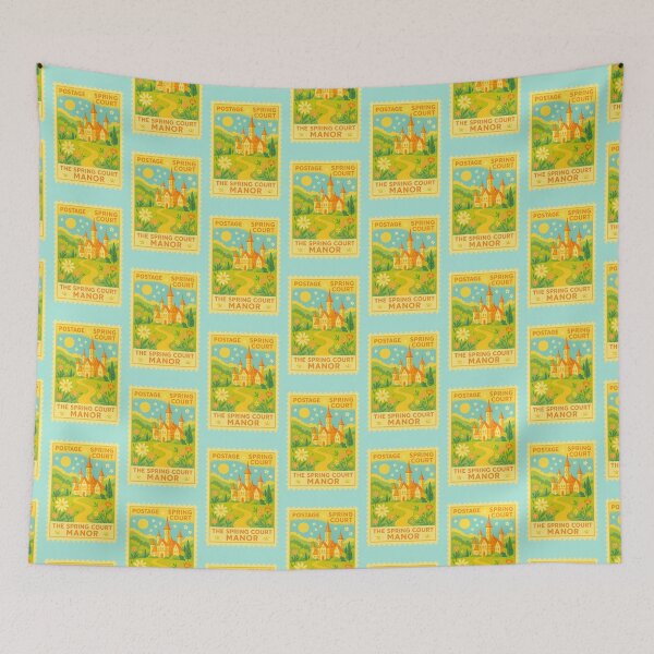 Item preview, Spring Court Manor | ACOTAR Postage Stamp Art designed and sold by biblio_phile.