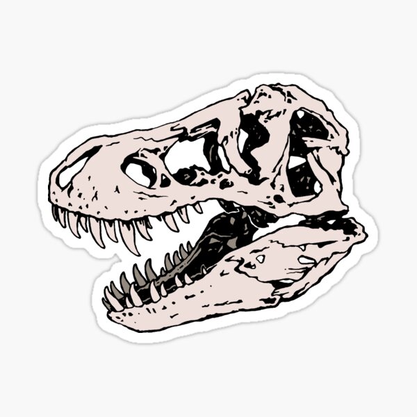 Geo-rex Vortex | Rose Quartz | Dinosaur Skull Fossil Art Sticker