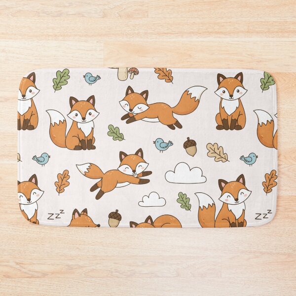 Item preview, Cute Fox Seamless Pattern designed and sold by naragon4289.