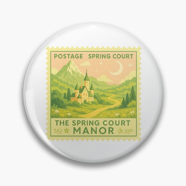 Item preview, Spring Court Manor | ACOTAR Postage Stamp Art designed and sold by biblio_phile.