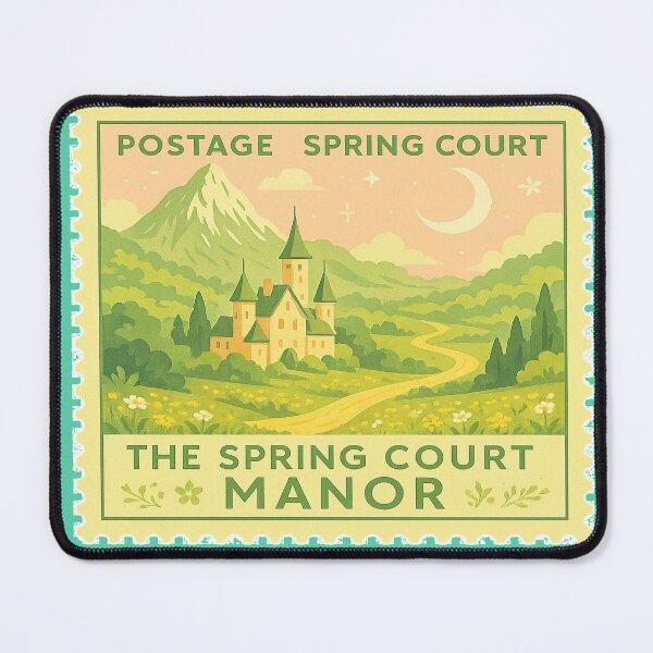Item preview, Spring Court Manor | ACOTAR Postage Stamp Art designed and sold by biblio_phile.