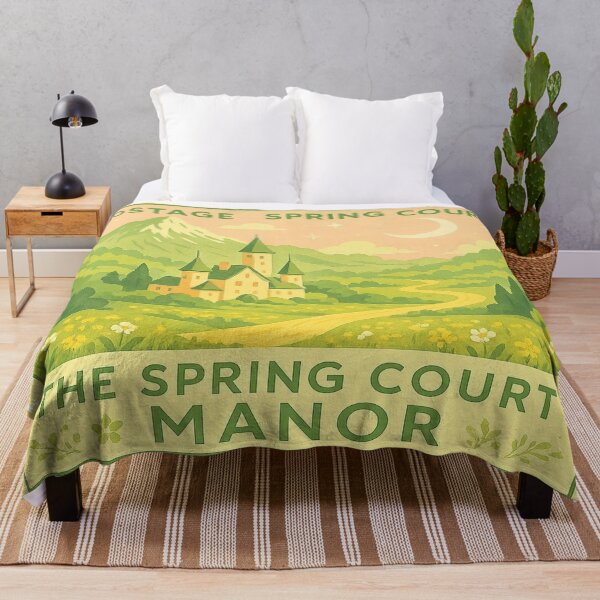 Item preview, Spring Court Manor | ACOTAR Postage Stamp Art designed and sold by biblio_phile.