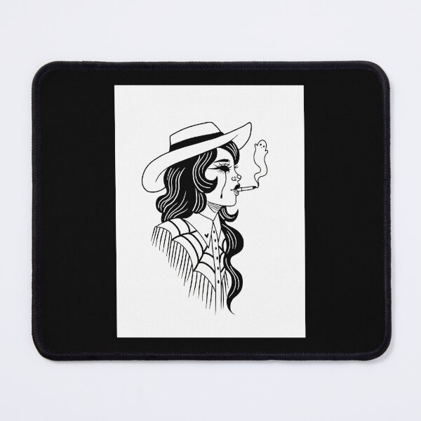 Item preview, Spooky Cowgirl Skull Portrait Western Art designed and sold by ojmquedcfkx12.