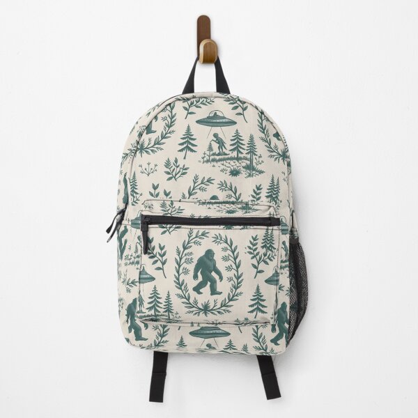 Item preview, Bigfoot & UFO Forest Pattern – Cryptid Alien Aesthetic Vintage Nature Design designed and sold by SideEye Co.
