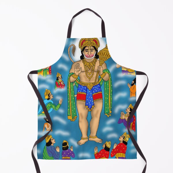 Item preview, Hanuman Powerful Artwork – Hindu Warrior God Illustration designed and sold by Harshit_Digital_Arts.