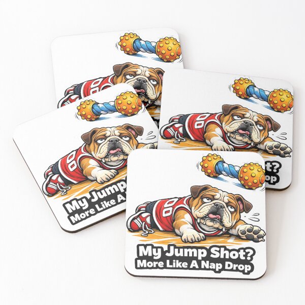 Item preview, Funny Lazy Bulldog Basketball Nap Drop Jump Shot Sticker designed and sold by Gentlestate.