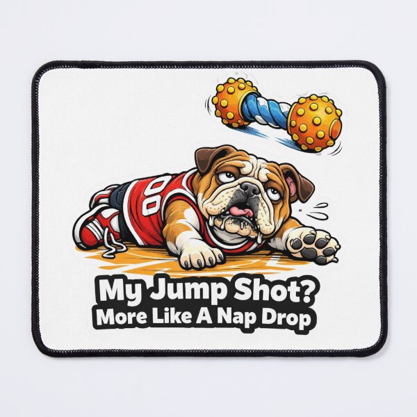 Item preview, Funny Lazy Bulldog Basketball Nap Drop Jump Shot Sticker designed and sold by Gentlestate.