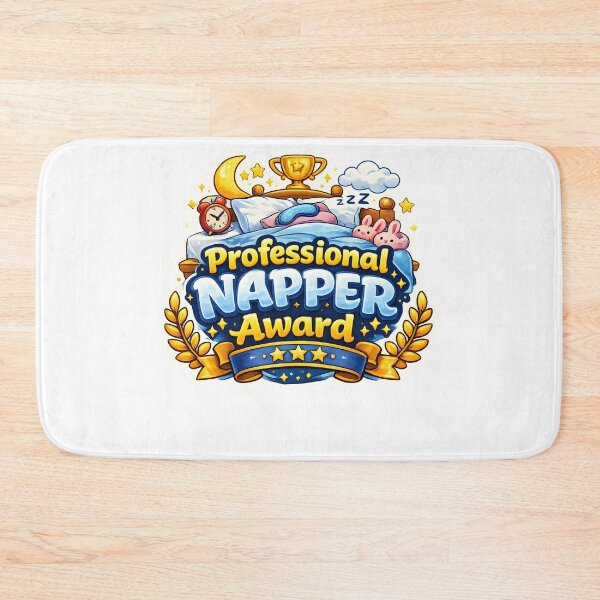 Item preview, National Napping Day Professional Napper Award Bold Bed Typography Gift Idea for Cozy Fans designed and sold by Divakar Fashion.