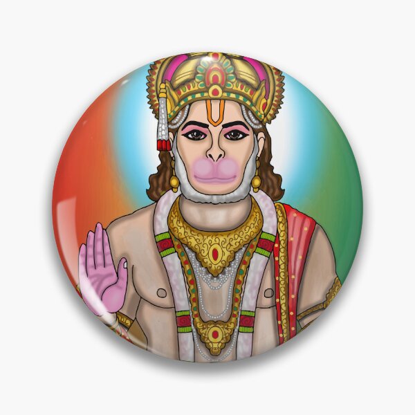 Item preview, Bajrangbali Divine Design – Spiritual Hanuman Art Illustration designed and sold by Harshit_Digital_Arts.