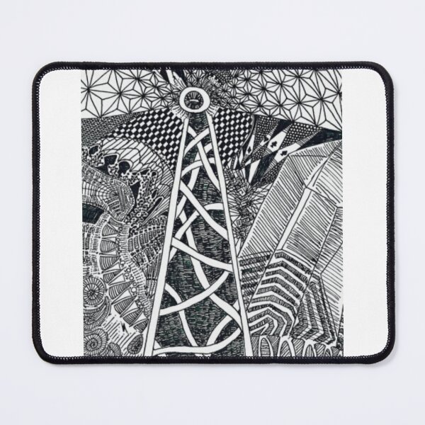 Item preview, Detailed Geometric Tower Architecture Zentangle designed and sold by OinLaos.