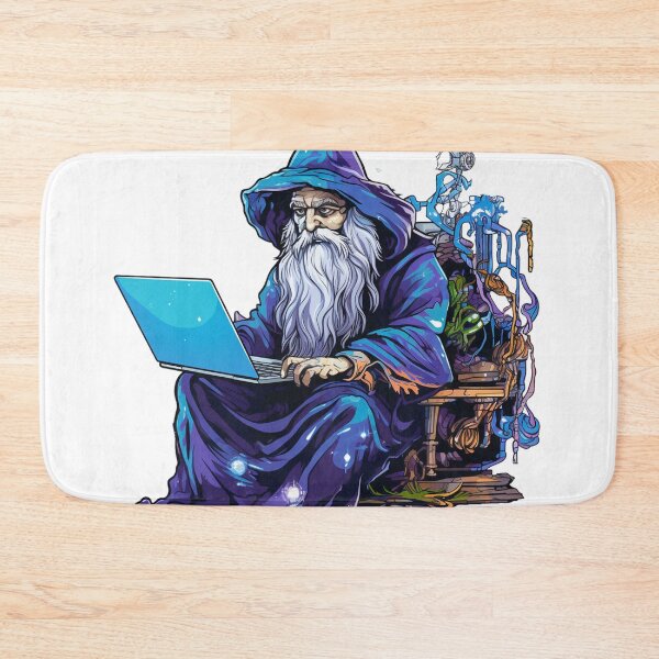 Item preview, Wizard with a Computer designed and sold by Sunset Deck Studio.