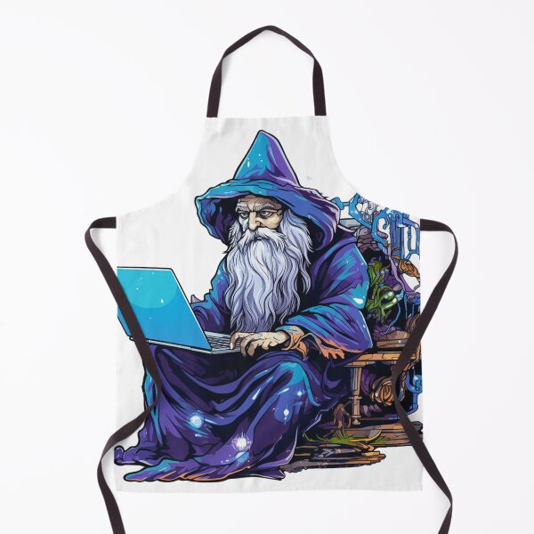 Item preview, Wizard with a Computer designed and sold by Sunset Deck Studio.