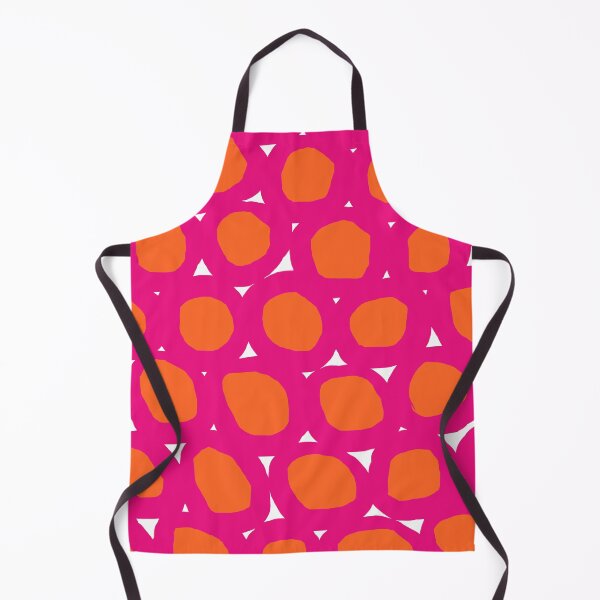 Aperçu de l'œuvre Motif géométrique audacieux et éclatant dans les tons rose vif et orange fluo créée et vendue par Deutschic.