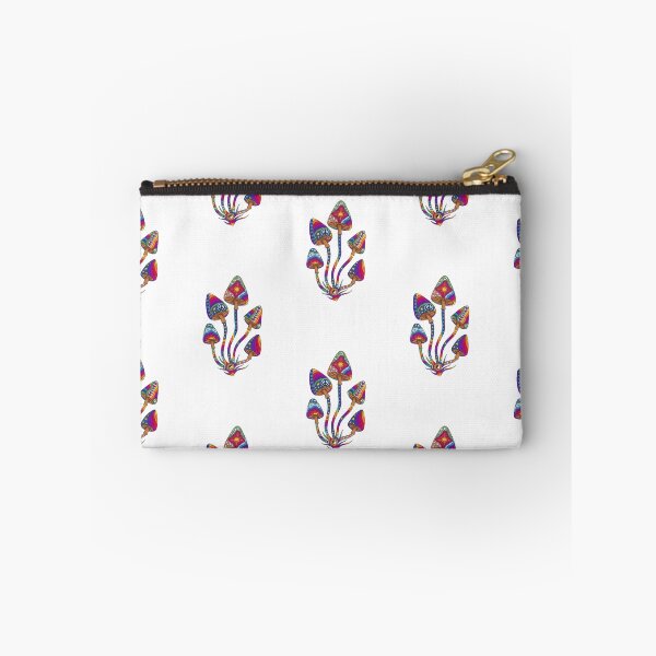 Item preview, Psychedelic 5 Mushrooms Art White– Retro Hippie Rainbow Groovy Peace Design designed and sold by Kellie Espie Art.