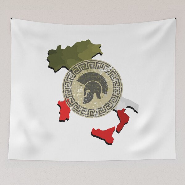 Item preview, Spartan Italy Warrior - Vintage Italian Map Heritage designed and sold by artsdylan.