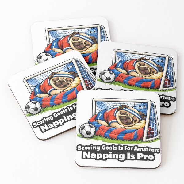 Item preview, Lazy Pug in Goal Napping Soccer Funny Gift T-Shirt designed and sold by Gentlestate.