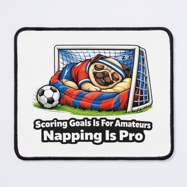 Item preview, Lazy Pug in Goal Napping Soccer Funny Gift T-Shirt designed and sold by Gentlestate.