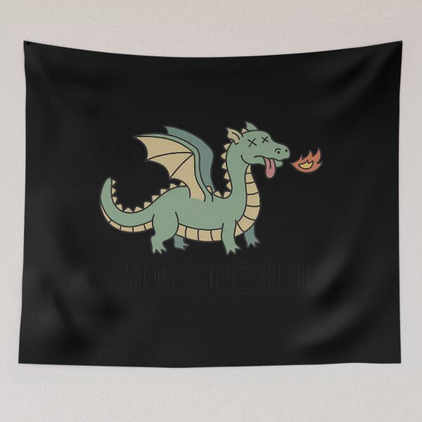 Item preview, Spicy Lizard Funny Medieval Dragon Art designed and sold by ojmquedcfkx12.
