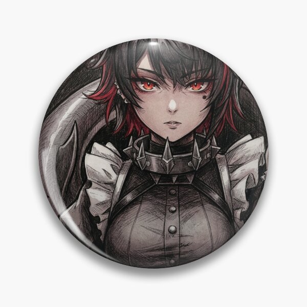 Item preview, Ellen Joe ZZZ Black Hair Red Highlights Shark Hood Icon designed and sold by Senpaiwaves.